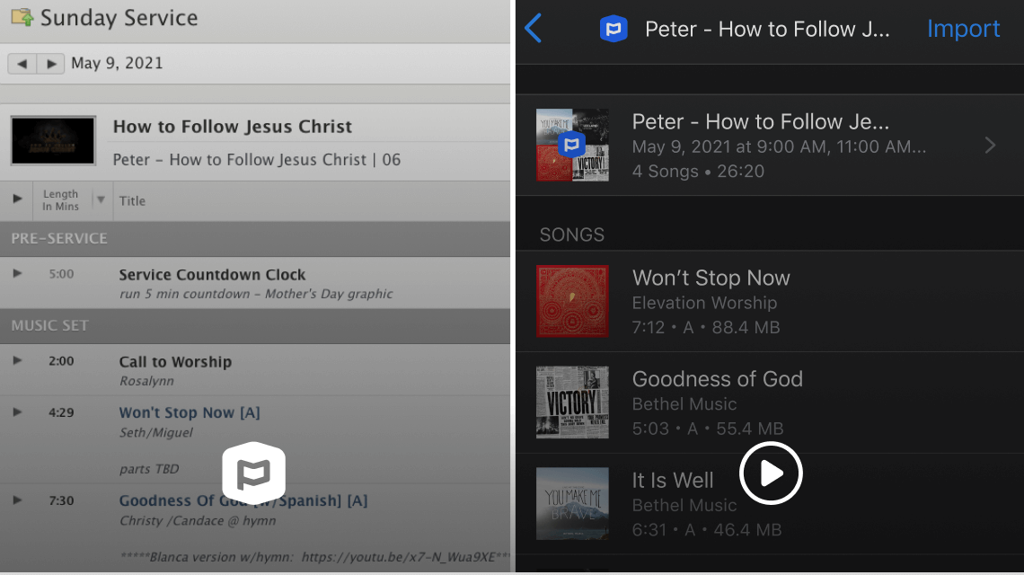 Planning Center Import